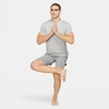 Nike Men's Dri-fit Active 2-in-1 Yoga Shorts In Particle Grey