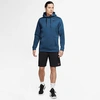 Nike Therma Men's Pullover Training Hoodie In Obsidian/brigade Blue/heather/black