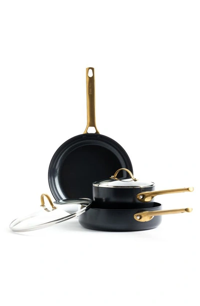 Greenpan Padova Reserve Healthy Ceramic 5-pc. Nonstick Cookware Set In Black