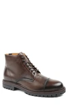 Bruno Magli Hunter Stretch Lace-up Leather Boot In Dark Brown