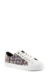 Nine West Best3 Glitter Sneaker In White Tweed Multi