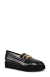 Amalfi By Rangoni Elia Patent Leather Platform Loafer In Black Glove Patent Leather