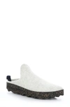 Asportuguesas By Fly London Fly London Come Sneaker Mule In Marble White Tweed/ Felt