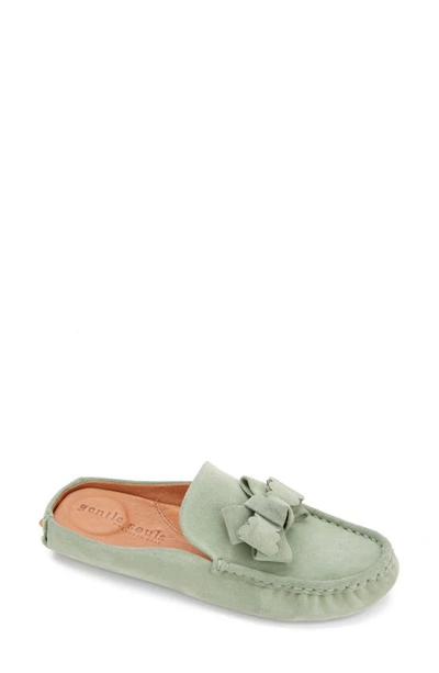 Gentle Souls Signature Mina Bow Driving Mule In Basil