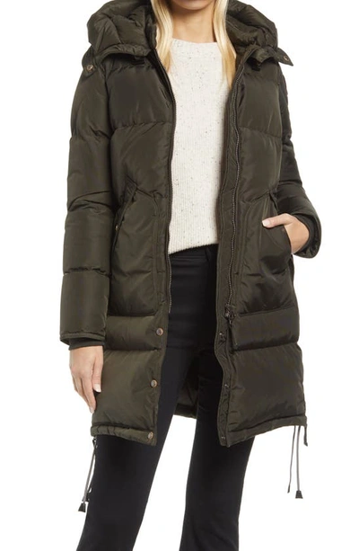 Parajumpers Long Bear Base Water Repellent Down Jacket In Sycamore