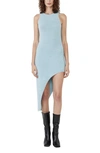 Bardot The Fluffy Knit Dress In Dusty Blue