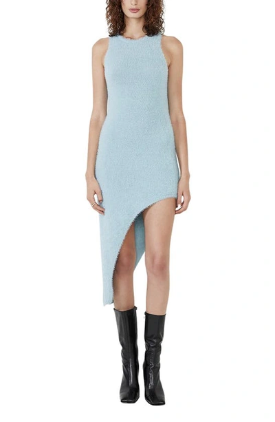 Bardot The Fluffy Knit Dress In Dusty Blue