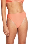 Seafolly Essentials High Waist Bikini Bottoms In Papaya Punch