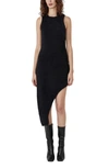 Bardot The Fluffy Knit Midi Dress In Black