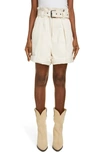 Isabel Marant Im Delilaz Shrt Short Wde Lg Cnvs In Ecru 23ec