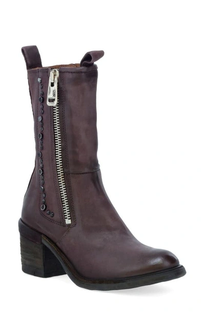 As98 Jackie Studded Bootie In Eggplant