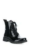 Fly London Ragi Combat Boot In Black Atlantis