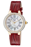 Gv2 Astor Diamond Quartz Watch, 36mm In Red