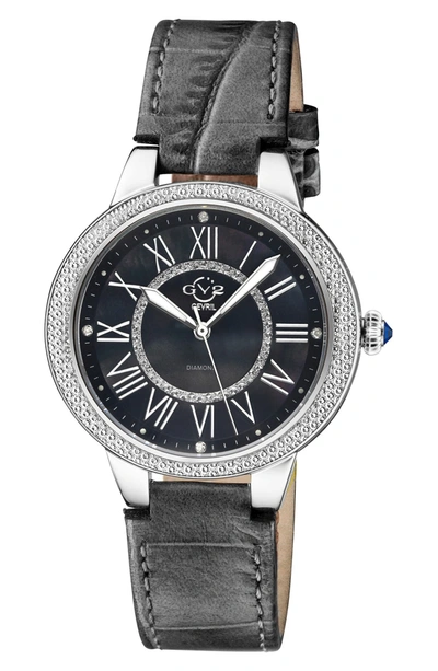 Gv2 Astor Diamond Quartz Watch, 36mm In Black