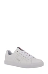 Tommy Hilfiger Lamiss Womens Faux Leather Lifestyle Casual And Fashion Sneakers In White