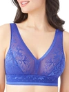 Wacoal Net Effect Wire-free Bra D-dd Cups In Clematis Blue