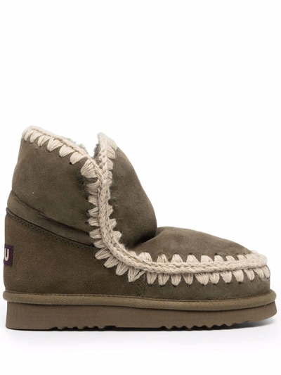 Mou Eskimo Ankle Boots In Green
