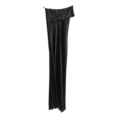 Pre-owned Jil Sander Silk Maxi Dress In Black