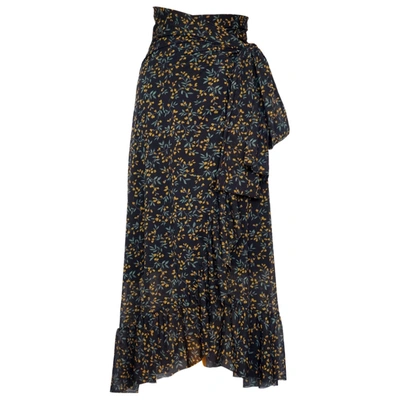 Pre-owned Ganni Spring Summer 2019 Maxi Skirt In Anthracite