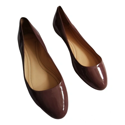 Pre-owned Bally Patent Leather Ballet Flats In Purple