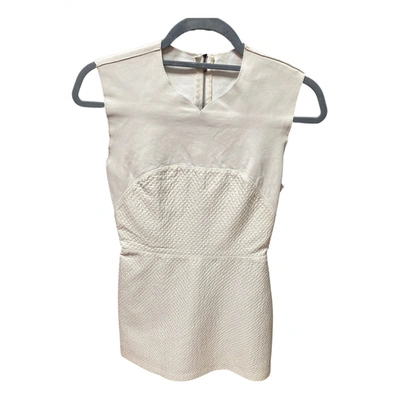 Pre-owned 3.1 Phillip Lim / フィリップ リム Leather Mini Dress In White