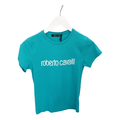Pre-owned Roberto Cavalli T-shirt In Turquoise