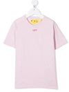 OFF-WHITE PINK OFF KIDS T-SHIRT,OGAA001F21JER001 3025