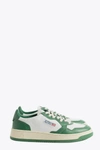 Autry Low Top Panelled Sneakers With Flatform Sole In Bianco/verde
