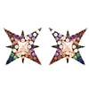 Latelita North Star Rainbow Stud Earrings Rosegold