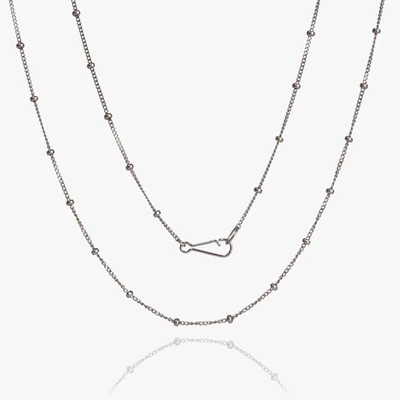 Annoushka 14ct White Gold Saturn Long Chain Necklace