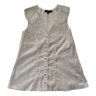 Pre-owned Cotélac Blouse In Ecru