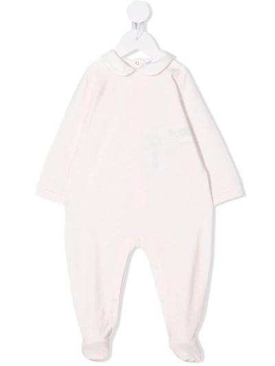 Emporio Armani Babies' Rounded-collar Pajama In White