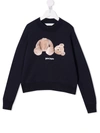 PALM ANGELS BROKEN TEDDY PRINT SWEATSHIRT