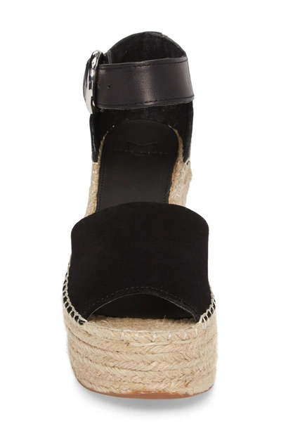 Marc Fisher Ltd Alida Espadrille Platform Wedge In Black Suede