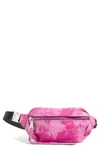 Aimee Kestenberg Milan Leather Belt Bag In Pink Tie Dye