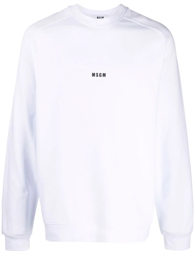 Msgm Logo-print Sweatshirt In 白色