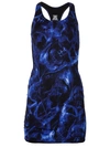 Vetements Skulls Open Back Mini Dress Blue