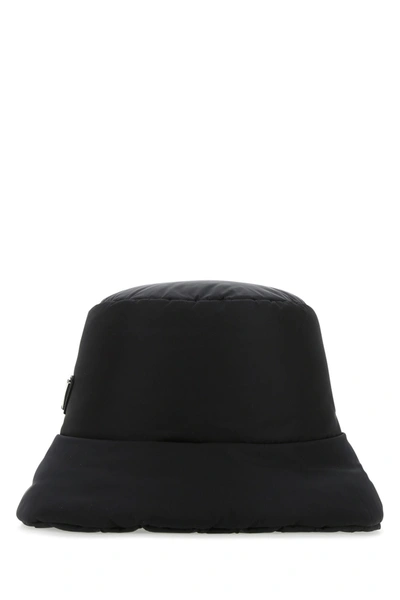 Prada Black Re-nylon Hat  Nd  Uomo L In F0002