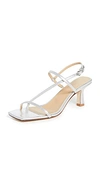 Aeyde Silver Elise Heeled Sandals