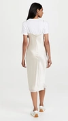 L'agence Jodie V Neck Slip Dress In Champagne