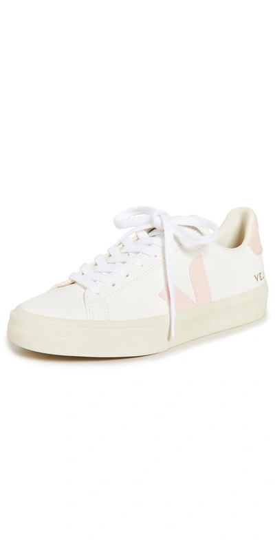 Veja Campo Textured-leather Sneakers In White