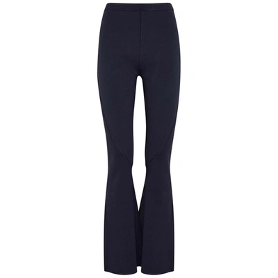 Dion Lee Collage Navy Flared Stretch-jersey Leggings