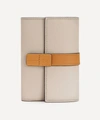 Loewe Small Leather Vertical Wallet In Light Oat
