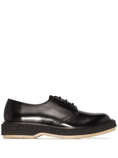 Adieu X Études Black Type 130 Leather Derby Shoes