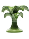 Les Ottomans Green Palm Tree Small Candle Holder In Grün