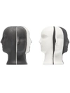 Jonathan Adler Black And White Atlas Salt And Pepper Set In Weiss
