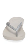 Fitflop Iqushion Flip Flop In Metallic Silver