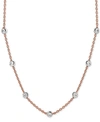 GIANI BERNINI BEADED STATION CHAIN NECKLACE IN 18K GOLD-PLATED SILVER, OR 18K ROSE GOLD-PLATED SILVER OR STERLING 