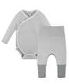 EARTH BABY OUTFITTERS BABY GIRLS BODYSUIT AND PANTS, 2 PIECE SET