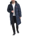 Levi's Men's Quilted Extra Long Parka Jacket In Navy